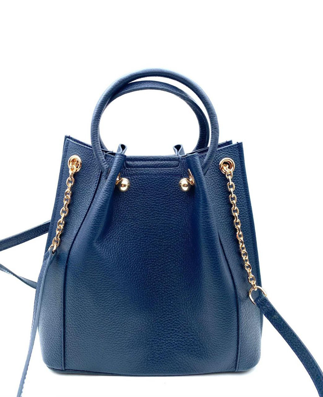 blue chain bag one