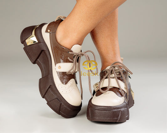 LEESK Chunky Brogue Platform shoes (Wendy)