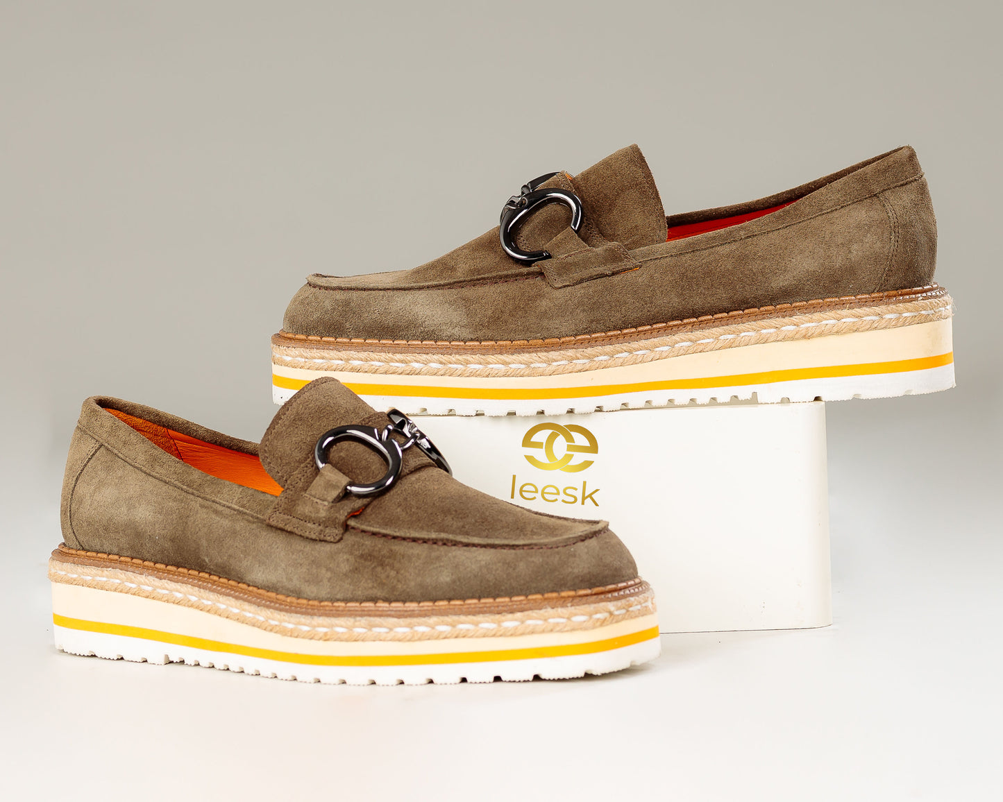 Thami Olive Green Loafers