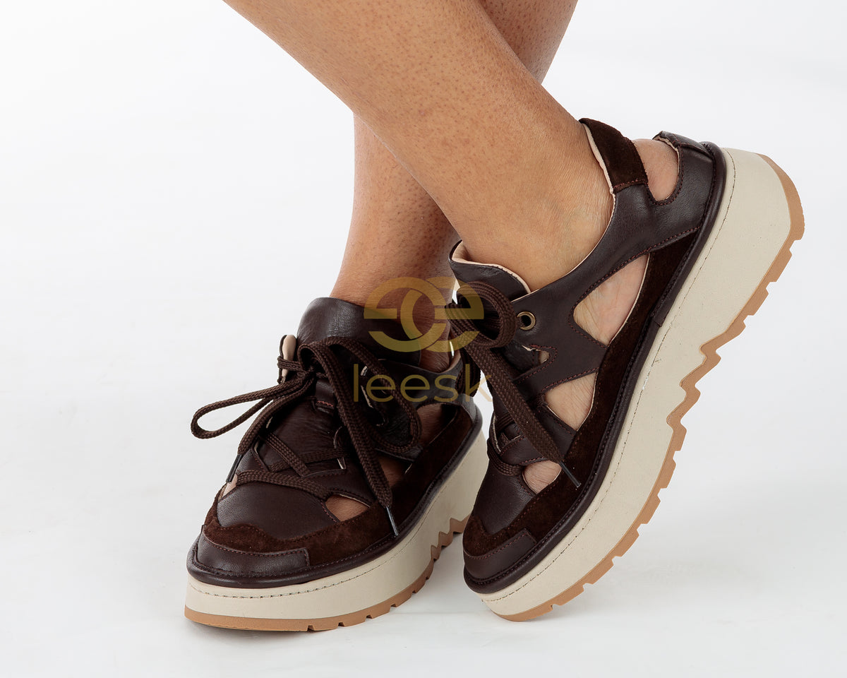 LEESK “Sky Mist” Sandal – (Dineo Chocolate Brown)