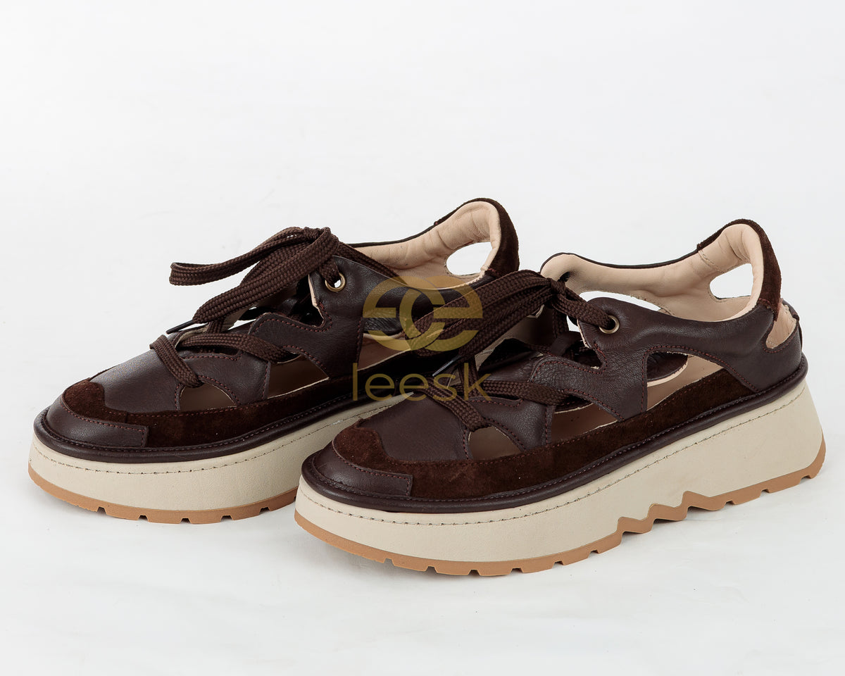 LEESK “Sky Mist” Sandal – (Dineo Chocolate Brown)
