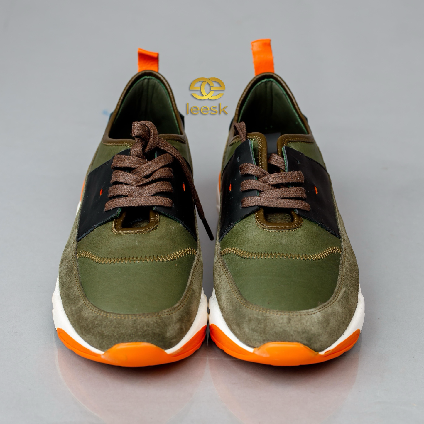 Jeff White/Orange sole