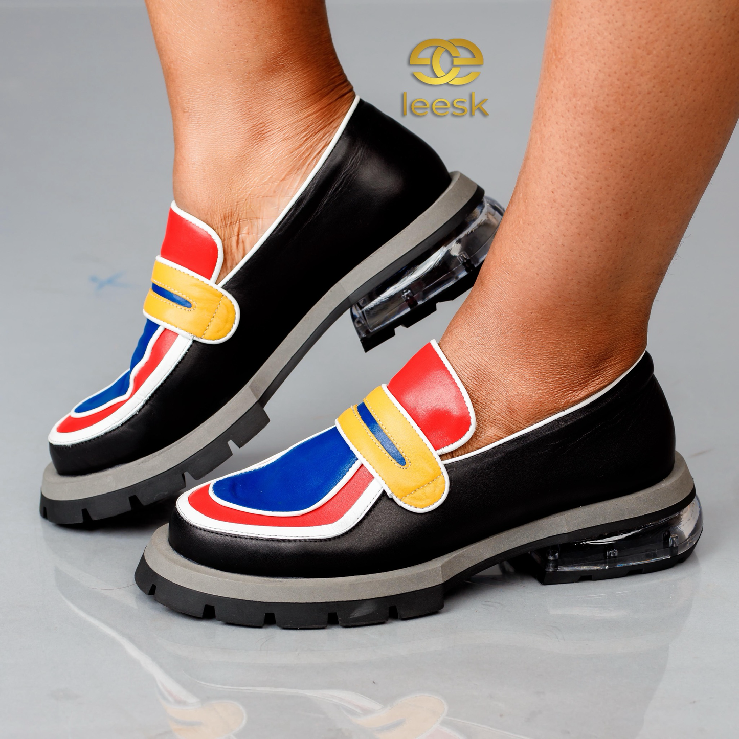 Heritage Colourblock Leather Loafers(Dimakatso)