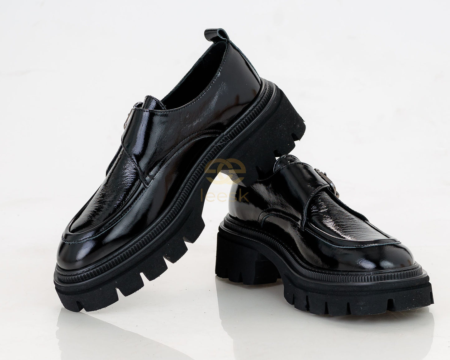 LEESK Black Patent Chunky Loafer (Lulama)