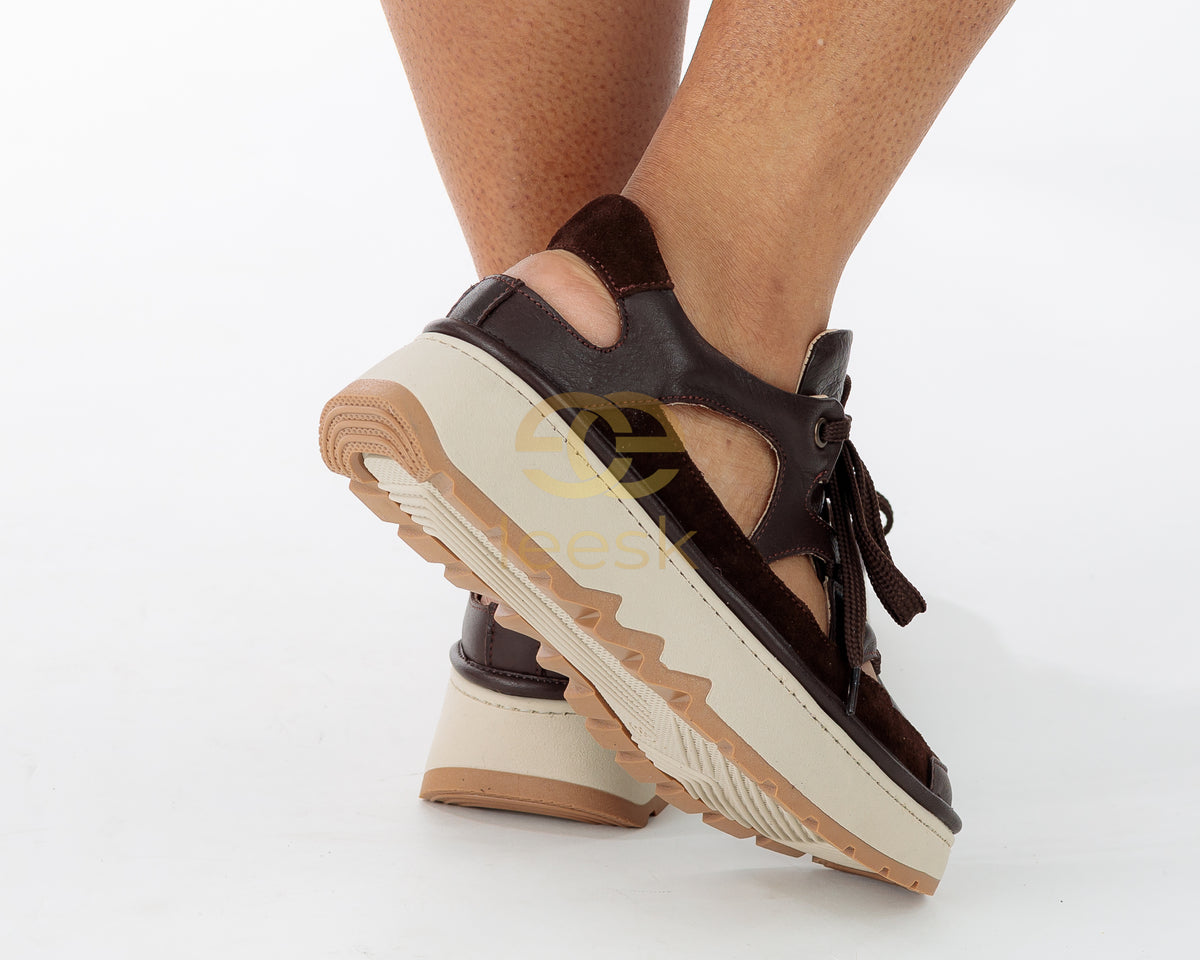 LEESK “Sky Mist” Sandal – (Dineo Chocolate Brown)