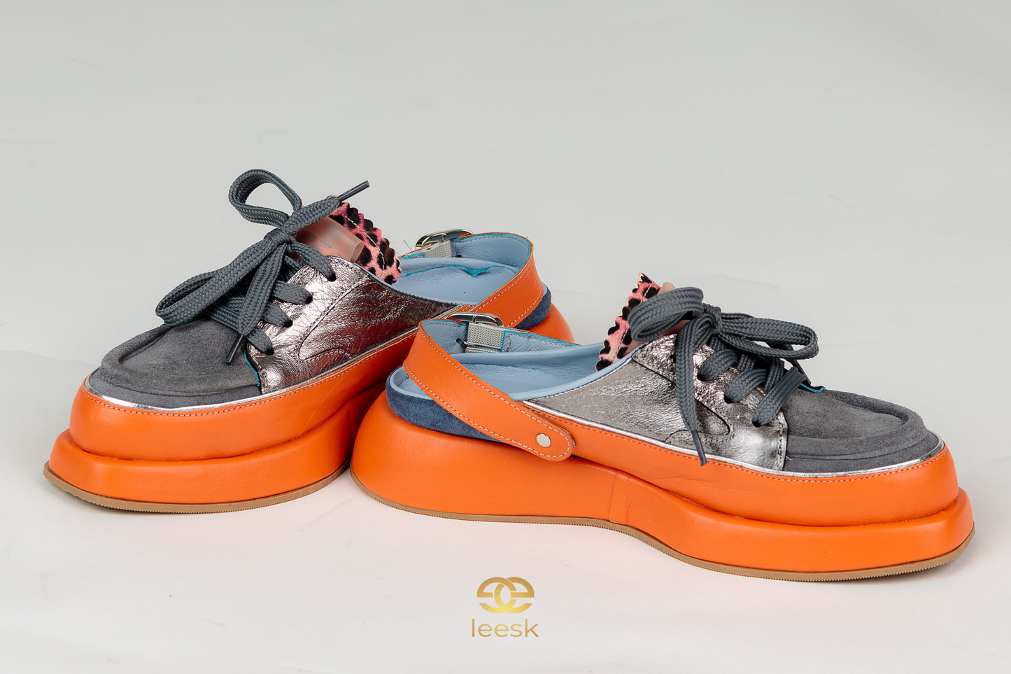 The Aurora Lift – Ember & Chrome sneaker (Cynthia Orange)