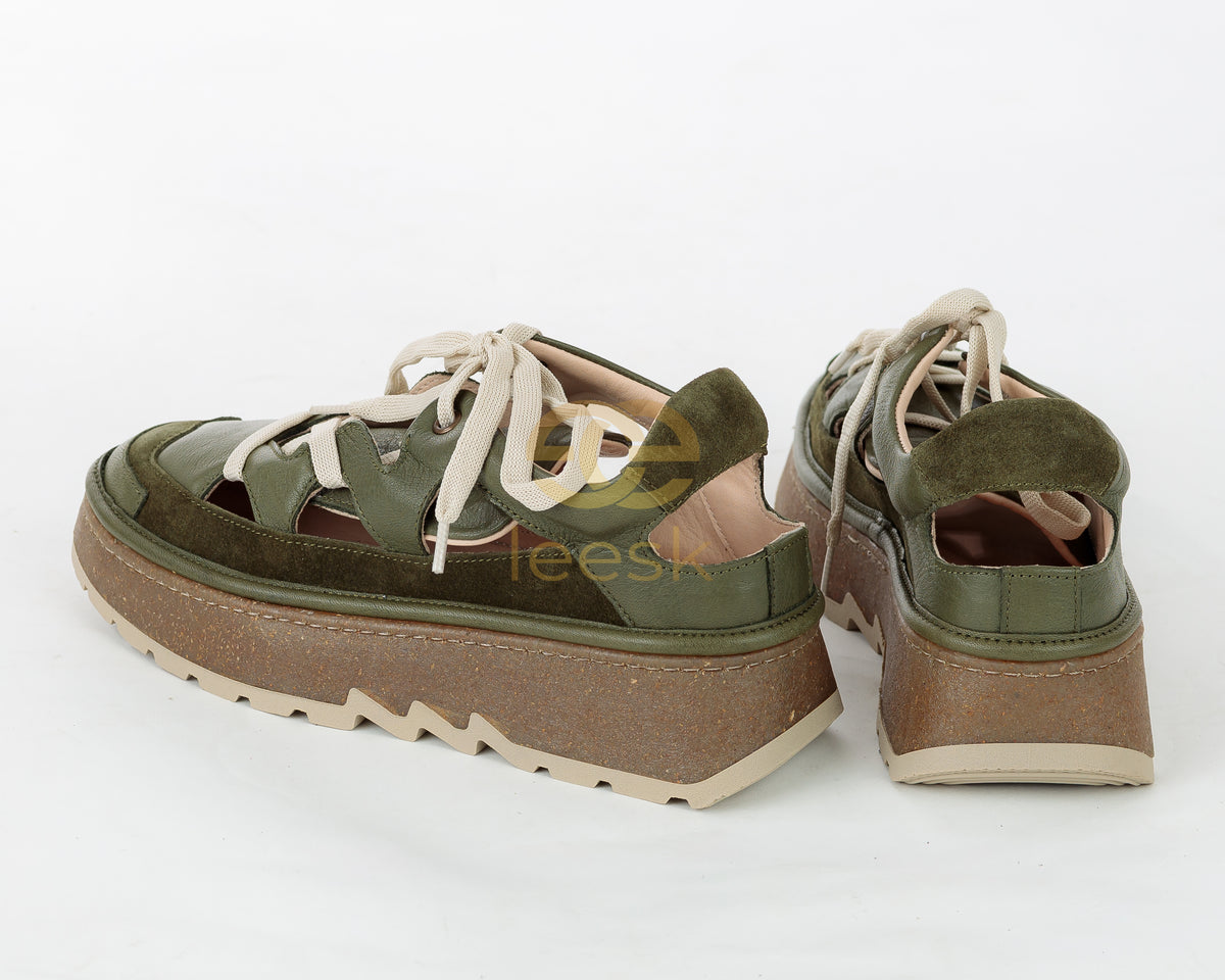 LEESK “Sky Mist” Sandal – (Dineo Olive Green)