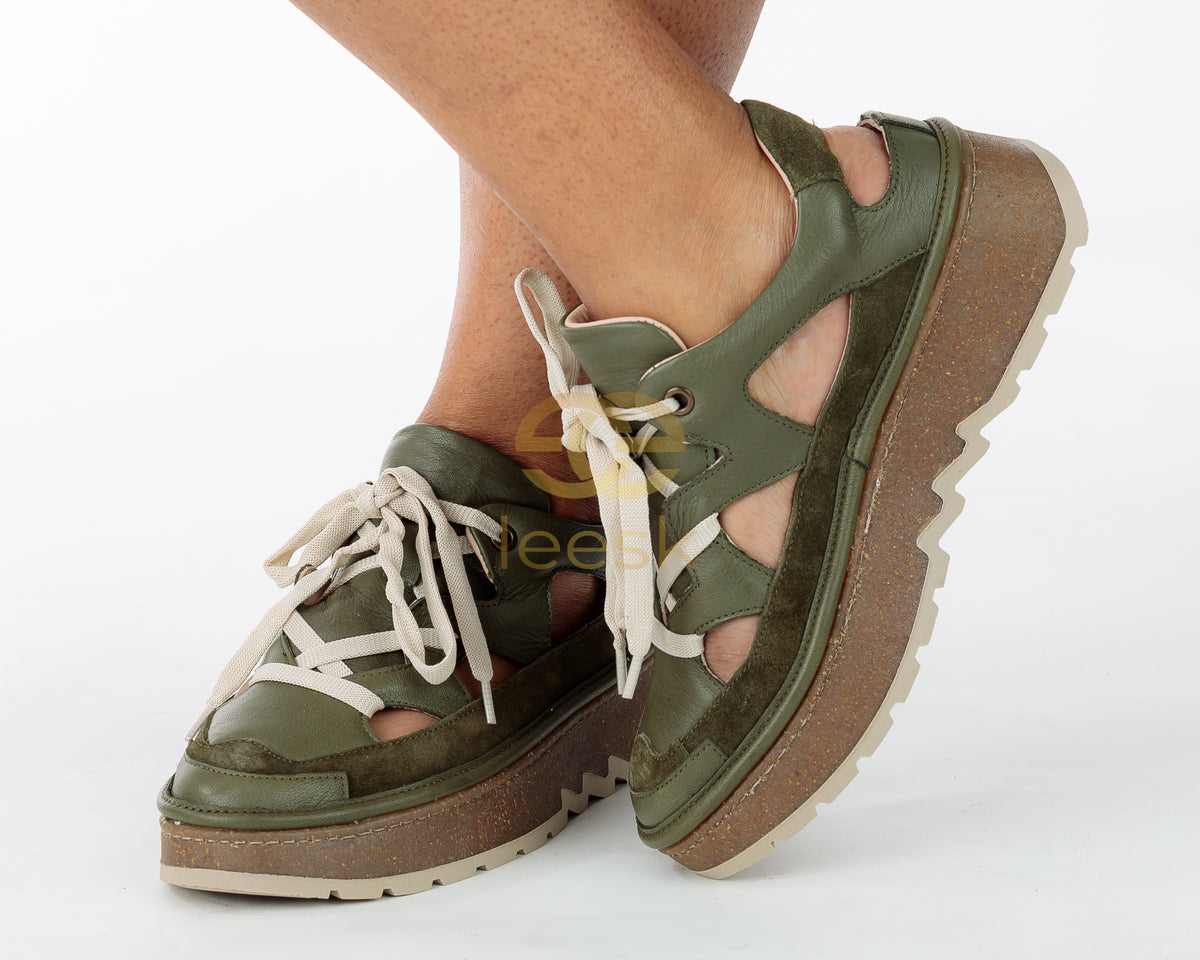 LEESK “Sky Mist” Sandal – (Dineo Olive Green)