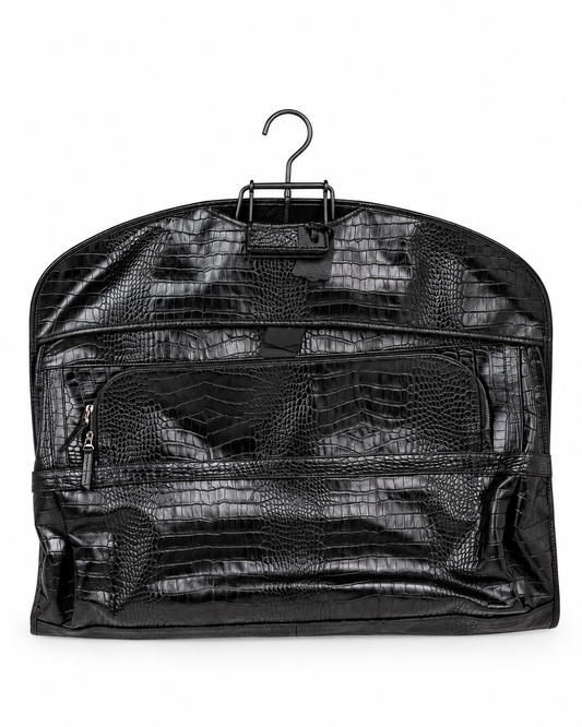 LEESK Leather Suit Bag — Black