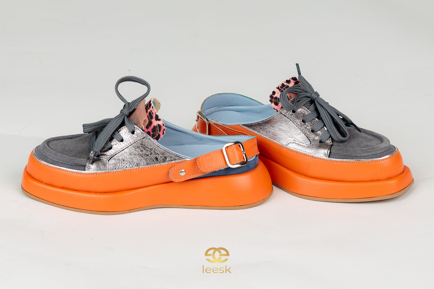 The Aurora Lift – Ember & Chrome sneaker (Cynthia Orange)