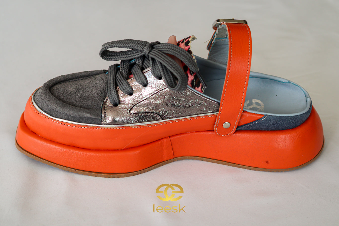 The Aurora Lift – Ember & Chrome sneaker (Cynthia Orange)