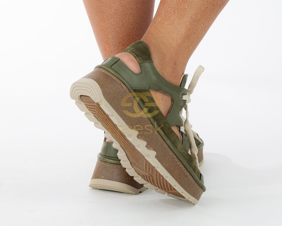 LEESK “Sky Mist” Sandal – (Dineo Olive Green)