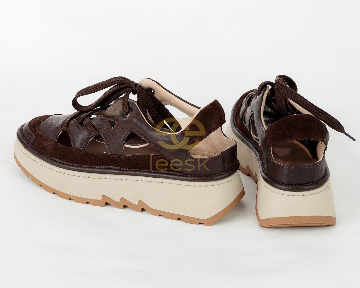 LEESK “Sky Mist” Sandal – (Dineo Chocolate Brown)