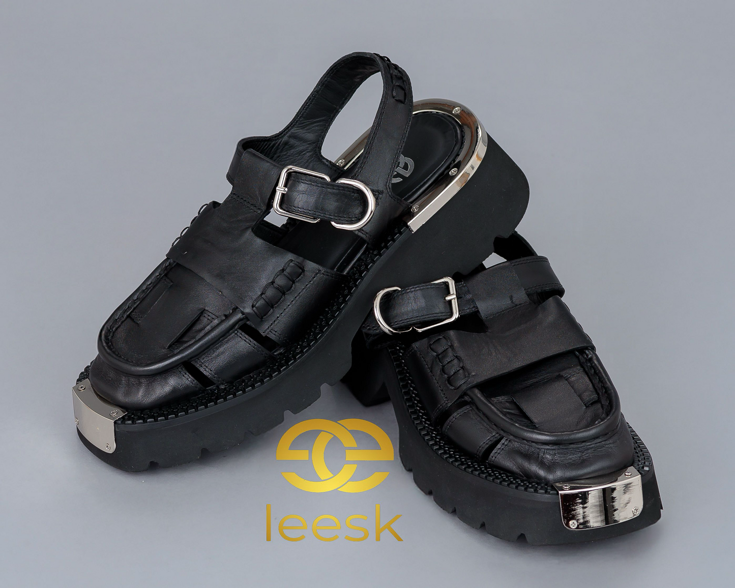 LEESK Noir Forte Sandals (Nancy)
