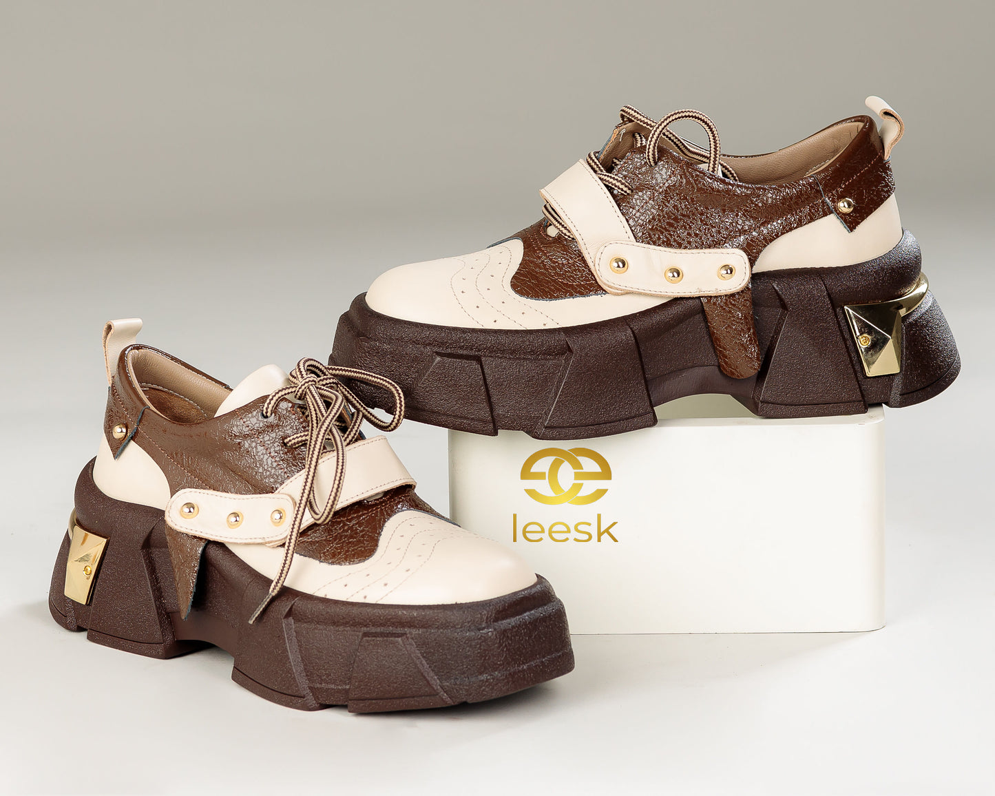 LEESK Chunky Brogue Platform shoes (Wendy)