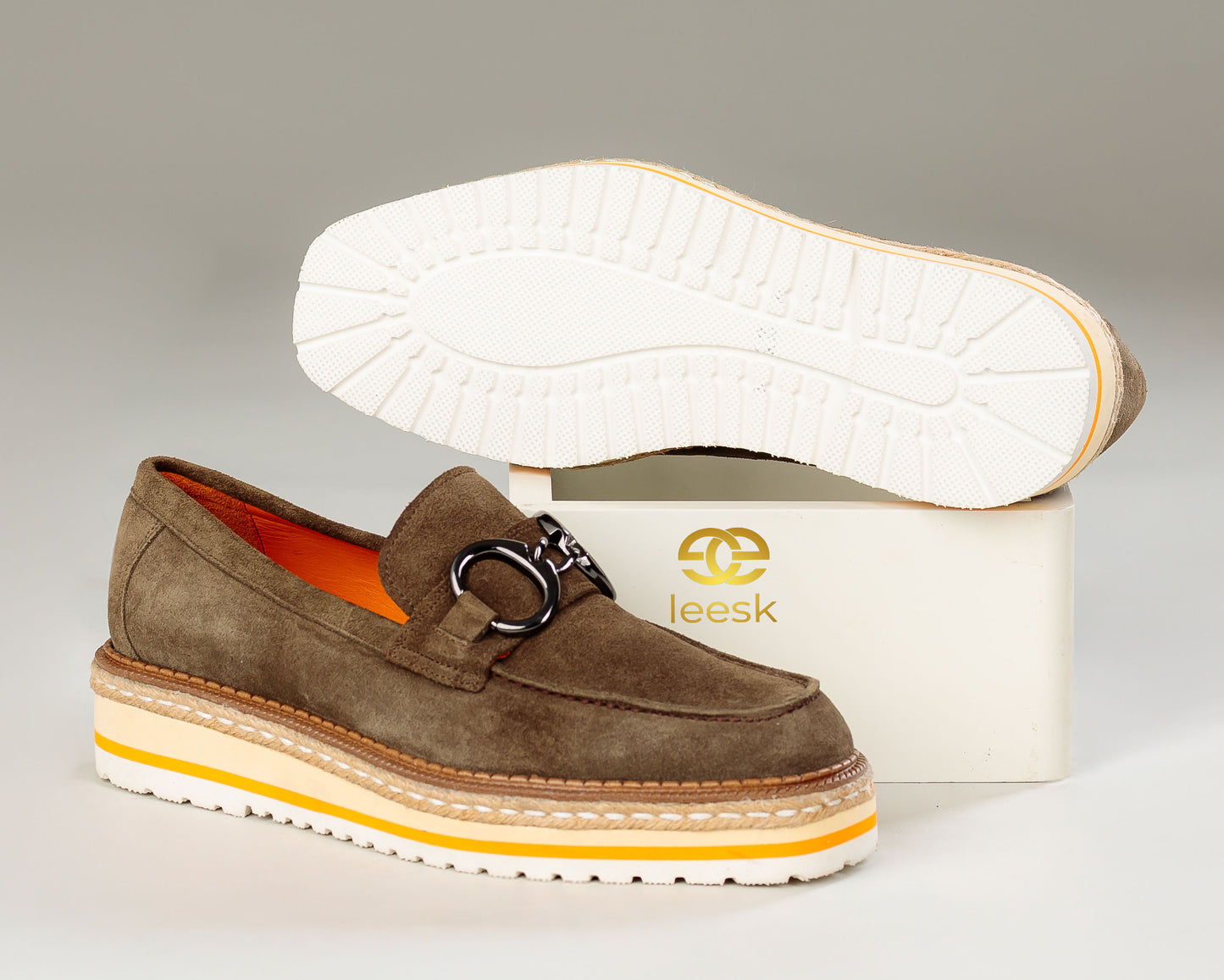 Thami Olive Green Loafers