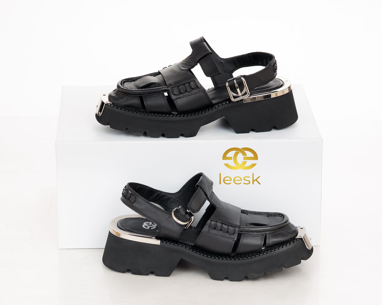 LEESK Noir Forte Sandals (Nancy)