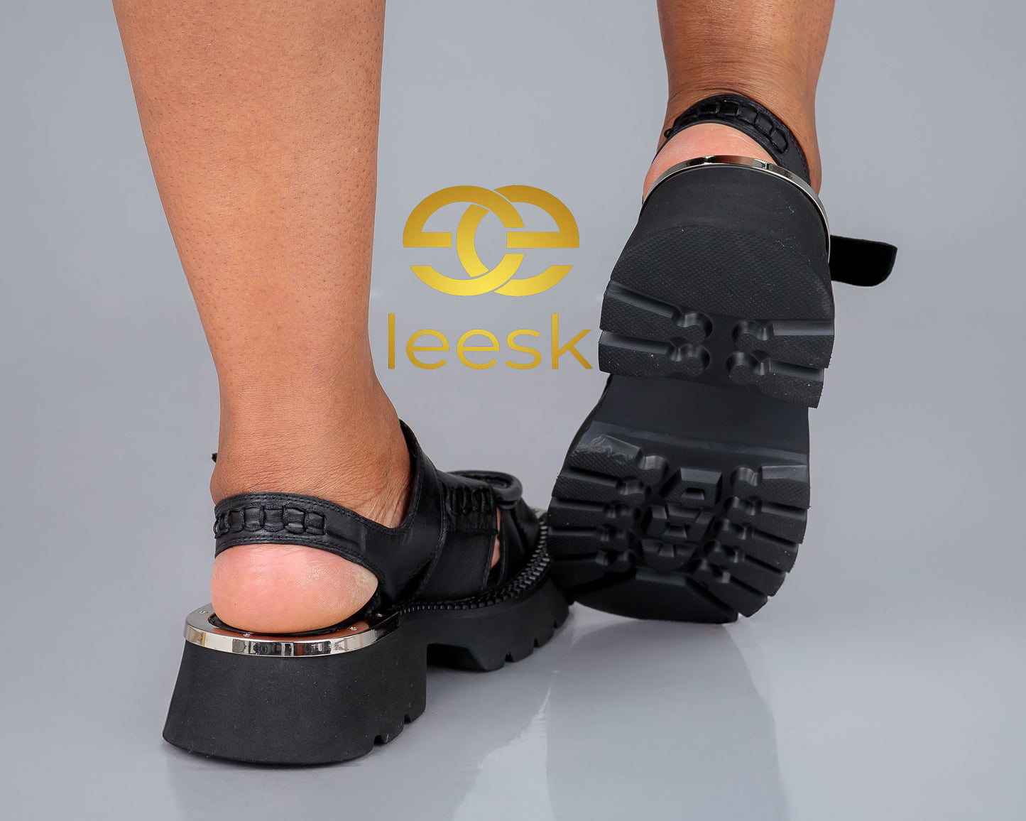 LEESK Noir Forte Sandals (Nancy)