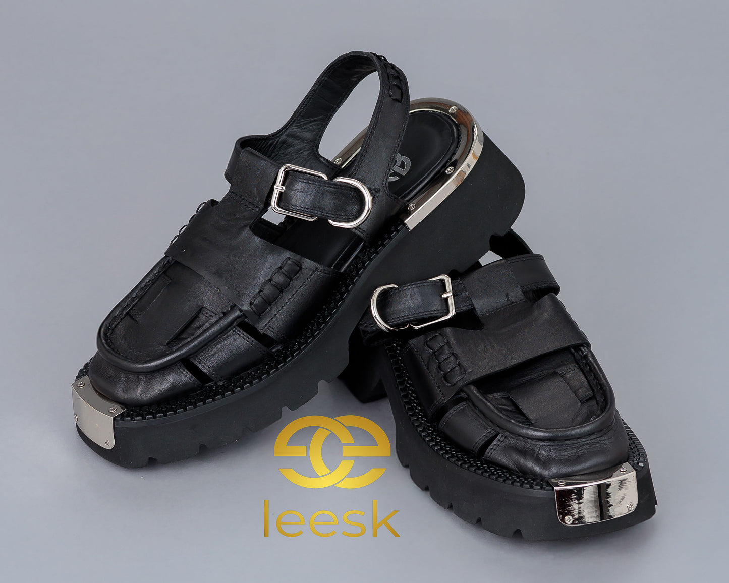 LEESK Noir Forte Sandals (Nancy)