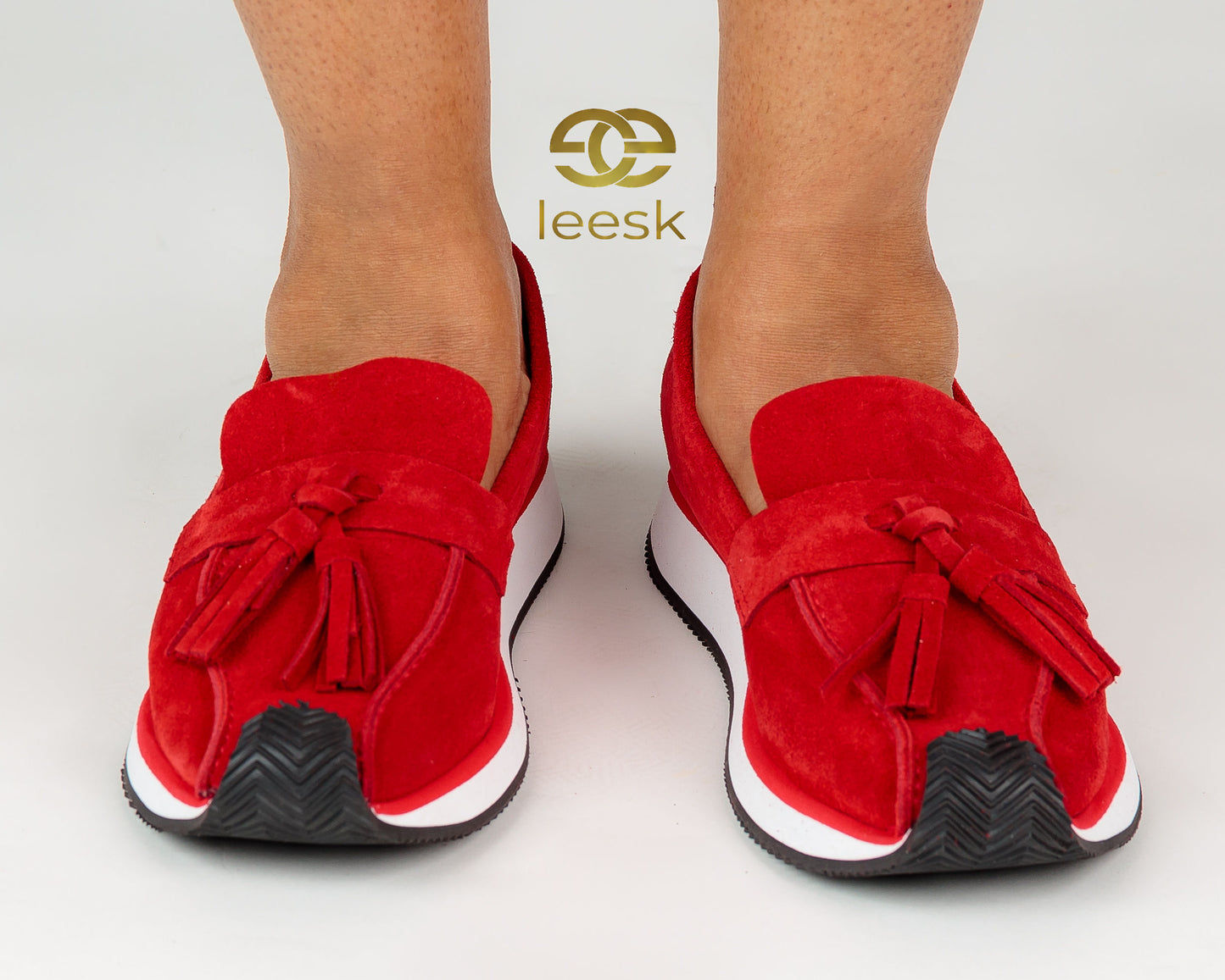 The Suede Tassel Loafer – Rouge (Naledi Red)