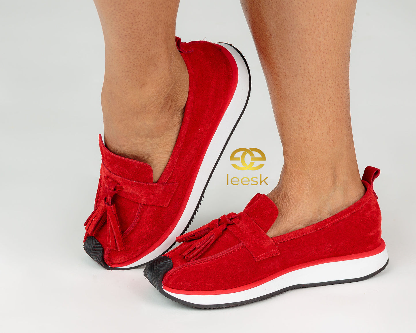 The Suede Tassel Loafer – Rouge (Naledi Red)
