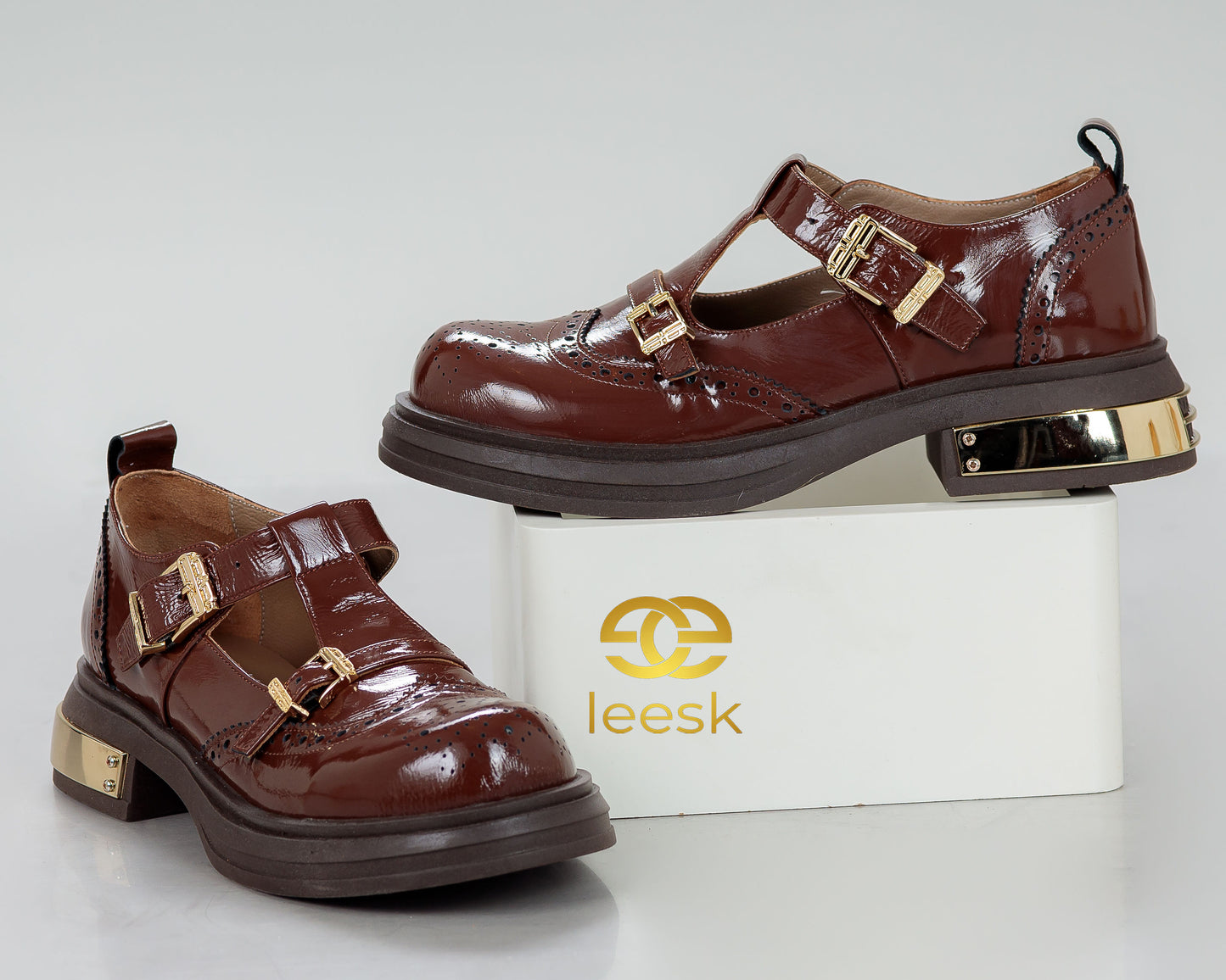 LEESK Double Buckle patent Leather (Thandeka)