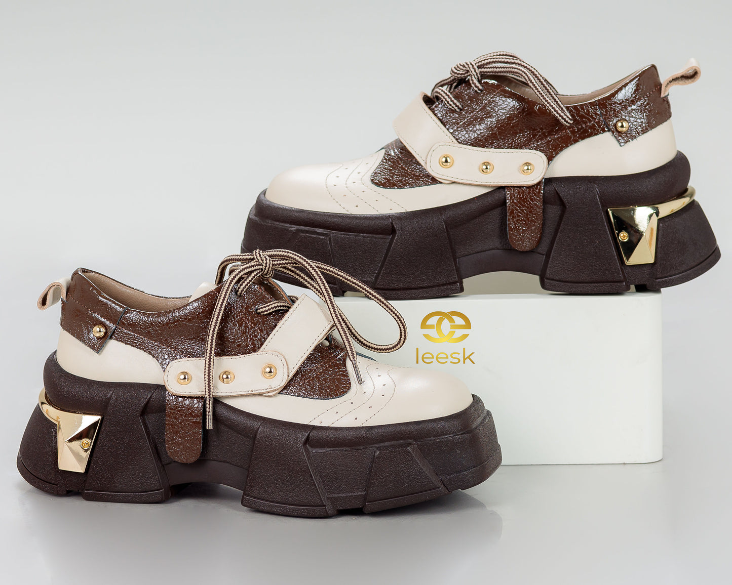 LEESK Chunky Brogue Platform shoes (Wendy)