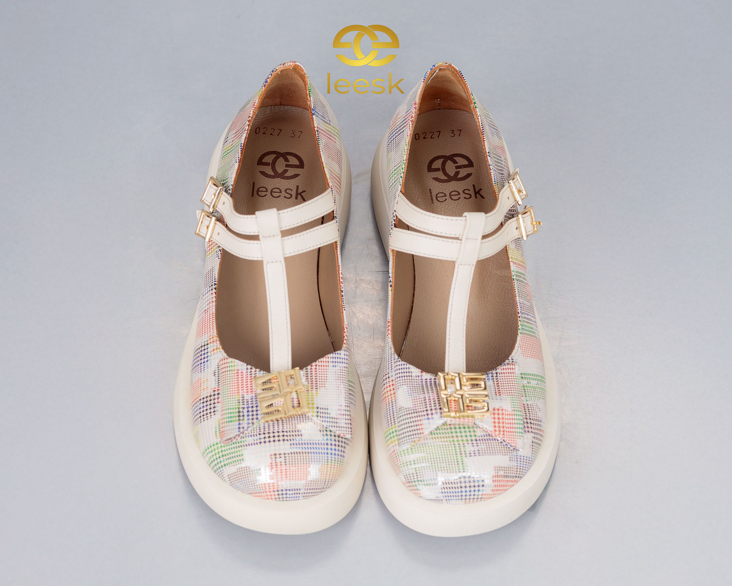 LEESK Signature Mary Jane Leather Flats (Otty)